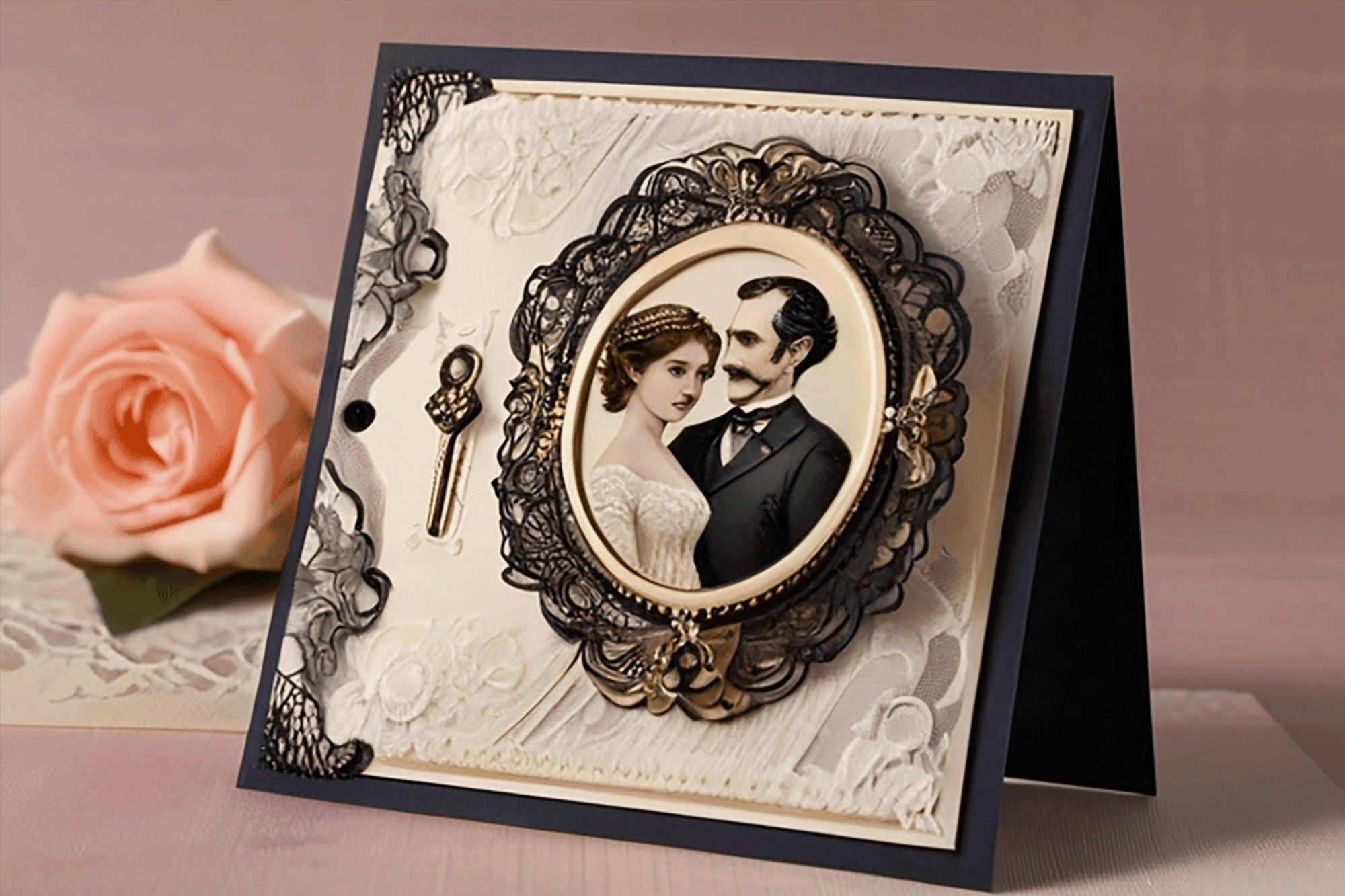Sentimental wedding announcement card