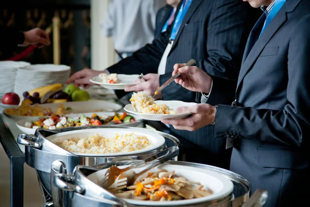 Catering buffet arrangement